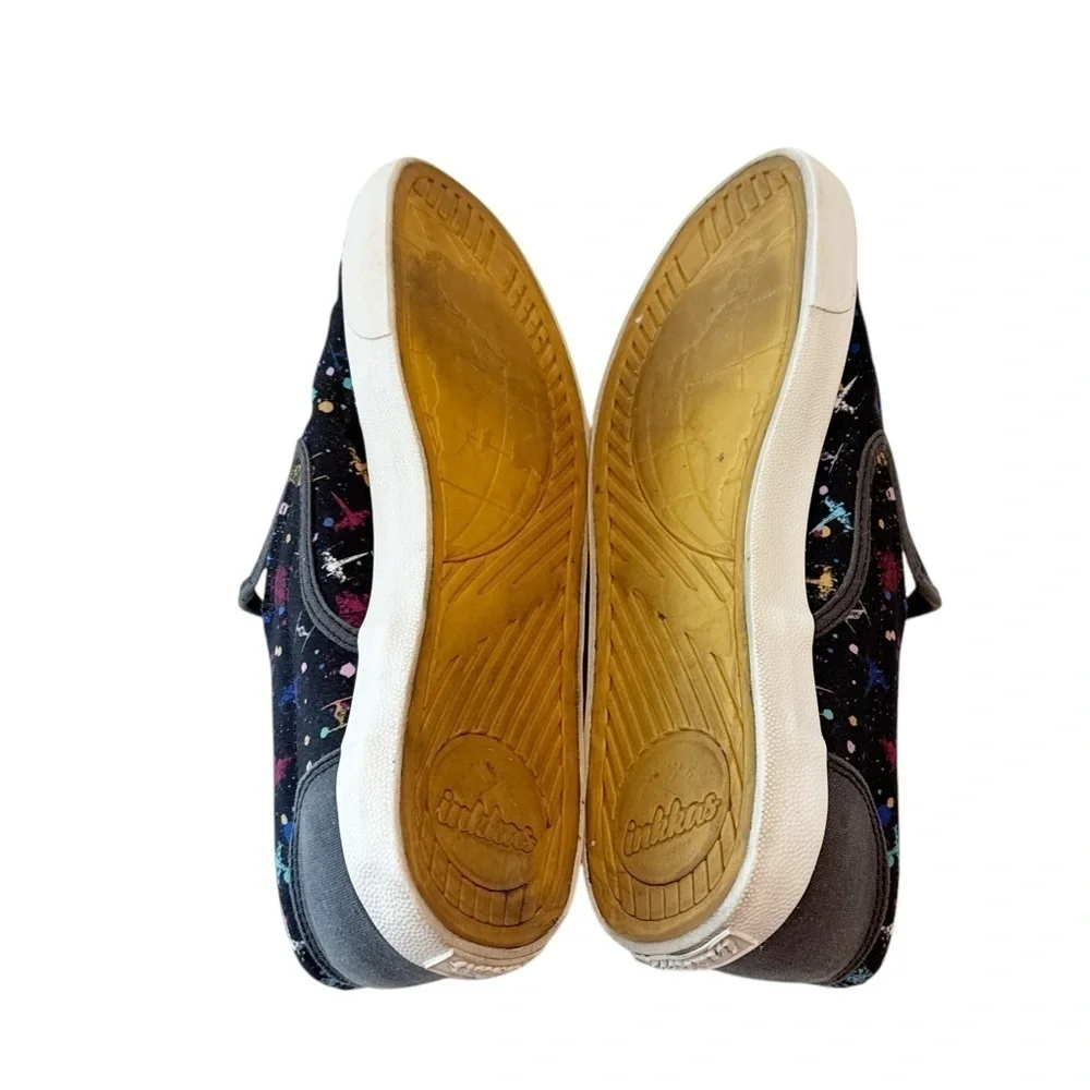 Inkkas Unisex Star Wars Black Graphic Print Slip Ons Spacecraft Size 12 M /14 W